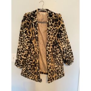 Barely Worn Leopard Print Coat